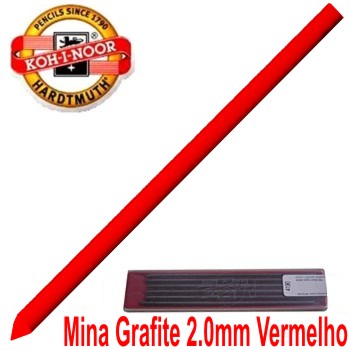 Mina Grafite Koh-I-Noor 2.0mm  Vermelha 4300