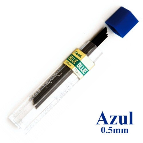 Mina Grafite Pentel 0.5mm Azul