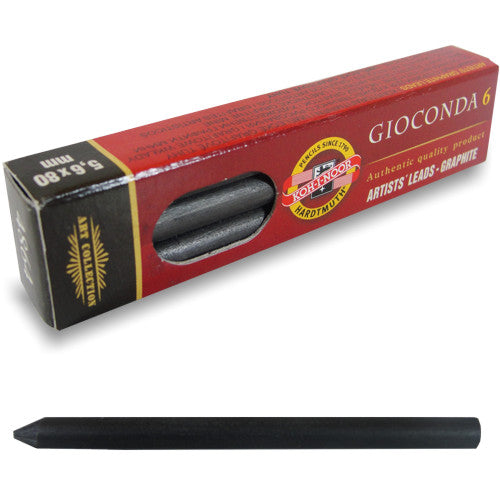 Mina Grafite 5.6mm Curta 2B Extra Grossa - Caixa com 06 Minas