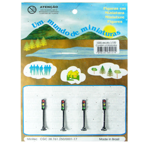 Miniatura de Semáforo 1/100 1005 Minitec 04 Peças