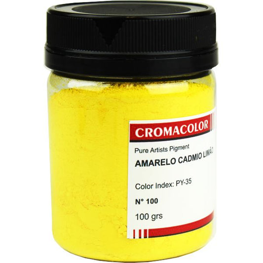 Pigmento Artístico Puro 100 Amarelo Cádmio Limão Cromacolor 100g