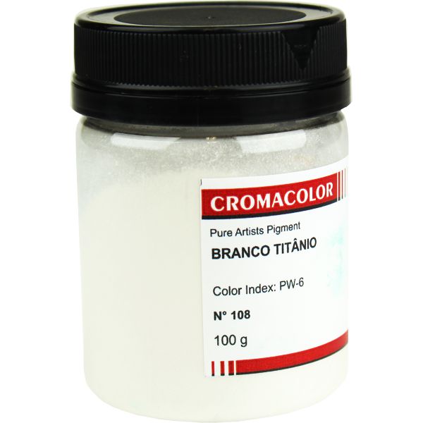 Pigmento Artístico Puro 108 Branco Titânio Cromacolor 100g
