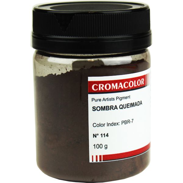 Pigmento Artístico Puro 114 Sombra Queimada Cromacolor 100g