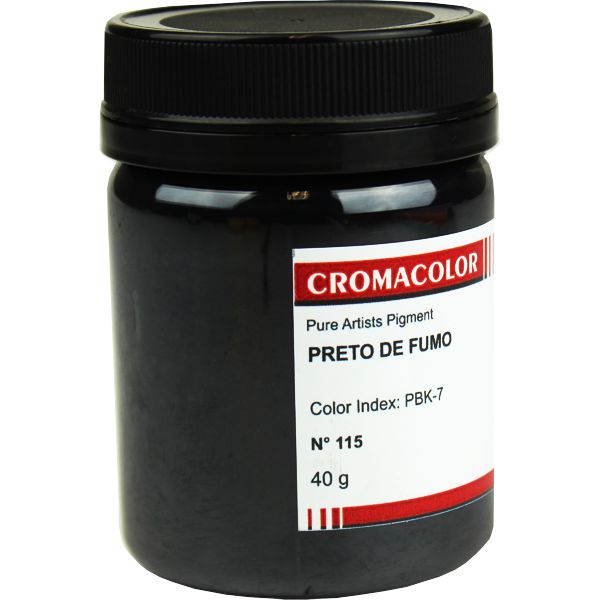 Pigmento Artístico Puro 115 Preto de Fumo Cromacolor 40g