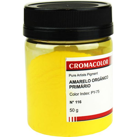 Pigmento Artístico Puro 116 Amarelo Orgânico Prim Cromacolor 50g