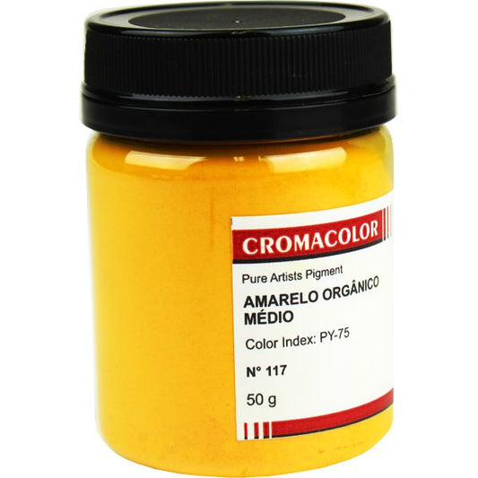 Pigmento Artístico Puro 117 Amarelo Orgânico Claro Cromacolor 50g