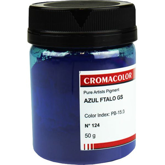 Pigmento Artístico Puro 124 Azul Ftalo GS Cromacolor 50g