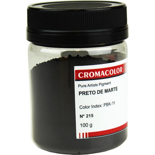 Pigmento Artístico Puro 215 Preto de Marte Cromacolor 100g