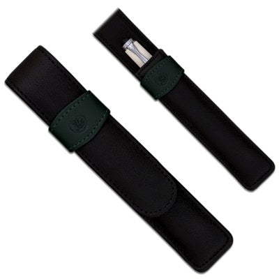 Porta Caneta Pelikan em Couro Preto Para 01 Caneta