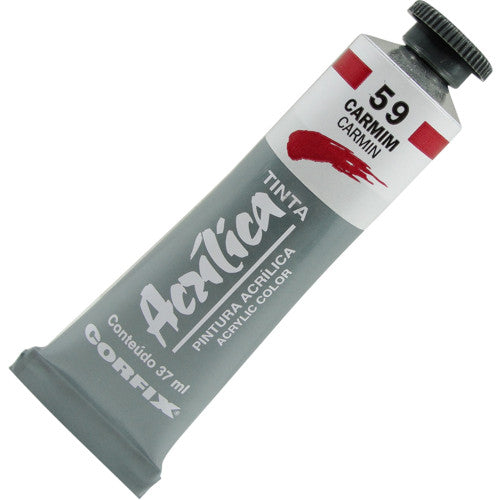 Tinta Acrílica Corfix 37ml 59 Carmim
