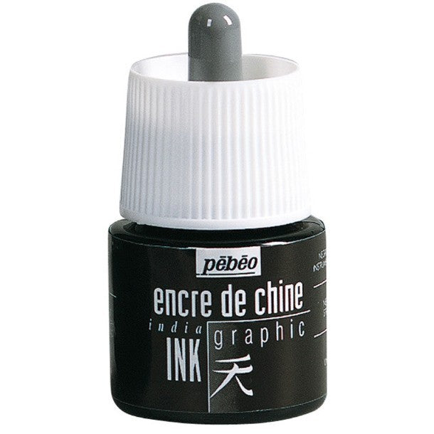 Tinta Nanquim Profissional Preta Pebeo 45ml
