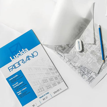 Bloco Papel Vegetal Fabriano Carta Lucida 82g/m² A4 10 Folhas