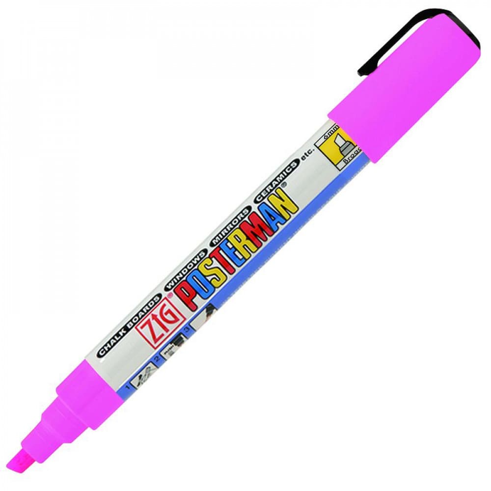 Marcador Zig Posterman Kuretake Broad Fluorescent Pink PMA-50