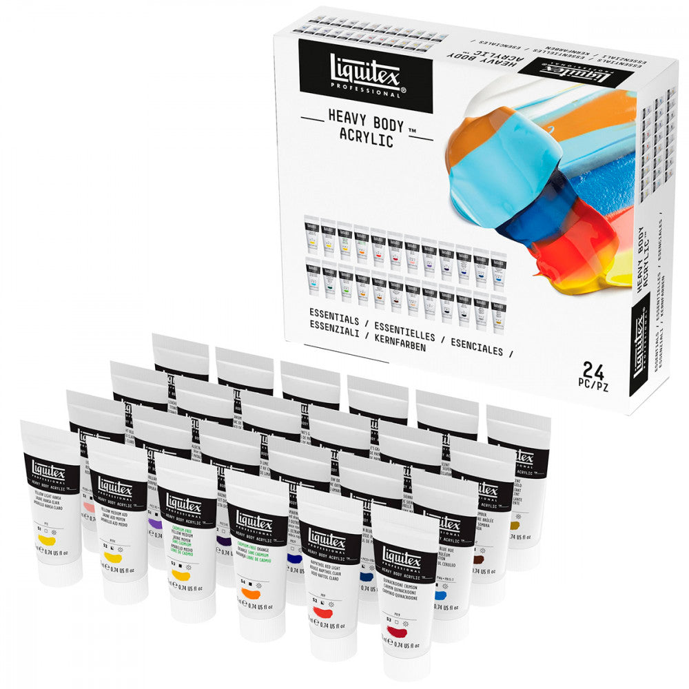 Estojo Tinta Acrílica Liquitex Heavy Body 22ml 24 Cores