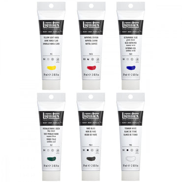 Estojo Tinta Acrílica Liquitex Heavy Body 59ml 06 Cores