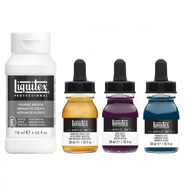 Tinta Acrílica Líquida Liquitex 30ml 04 Peças Cores Profundas