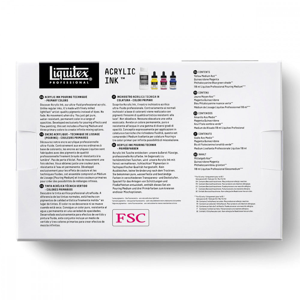 Tinta Acrílica Líquida Liquitex 30ml 04 Peças Primária