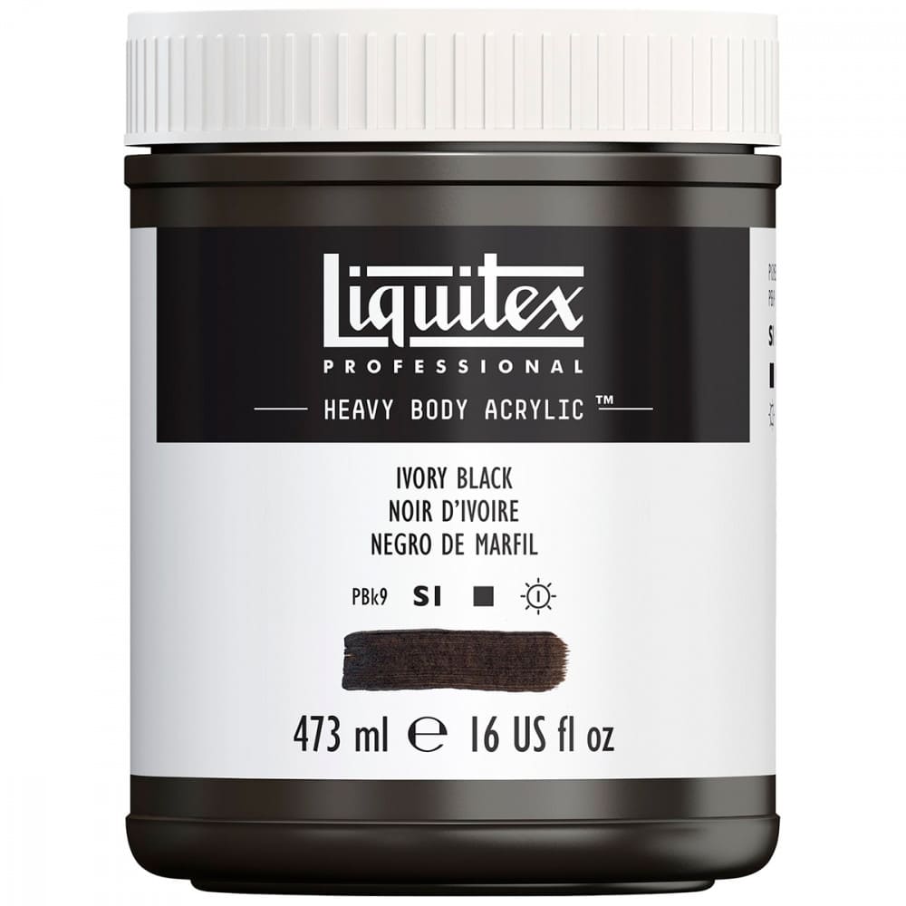 Tinta Acrílica Liquitex Heavy Body 244 Ivory Black 473ml