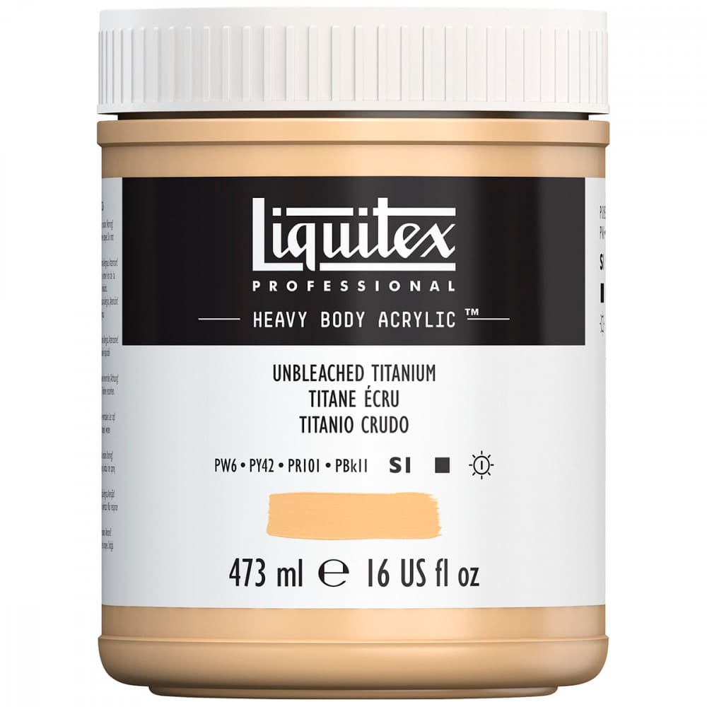 Tinta Acrílica Liquitex Heavy Body 434 Unbleached Titanium 473ml