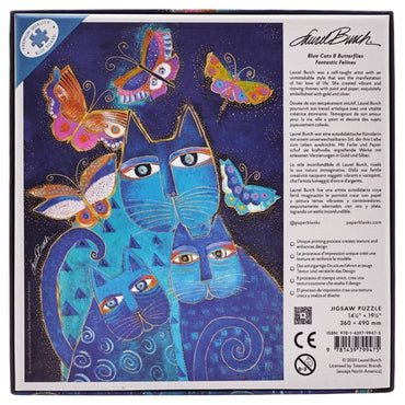 Quebra-Cabeça Paperblanks 500 Peças Blue Cats & Butterflies