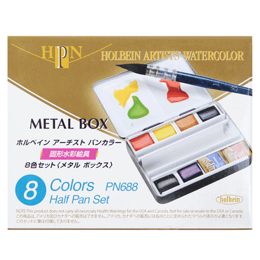 Aquarela Holbein em Pastilha 08 Cores