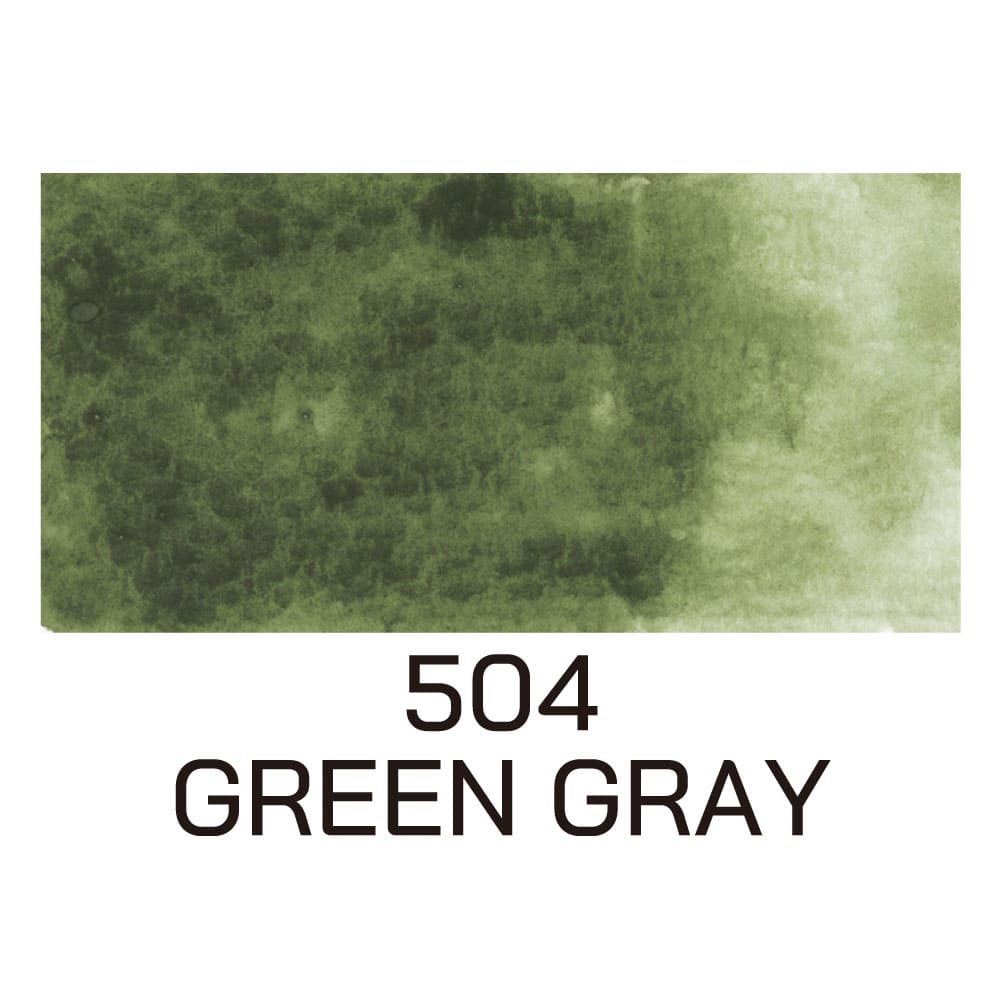 Aquarela Kuretake Gansai Tambi Green Gray 504