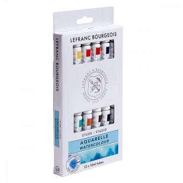 Estojo Tinta Aquarela Lefranc & Bourgeois 10ml 12 Cores