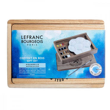 Tinta Aquarela Lefranc & Bourgeois 12 Cores Coffret Natura Box