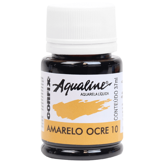 Aqualine Aquarela Líquida 10 Amarelo Ocre 37ml Corfix