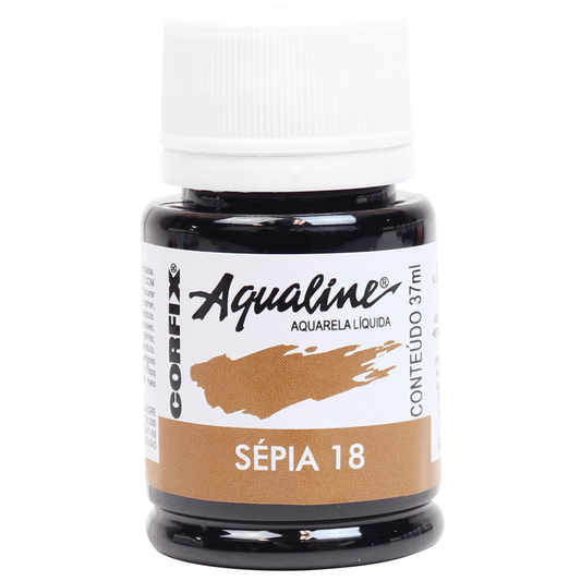 Aqualine Aquarela Líquida 18 Sépia 37ml Corfix