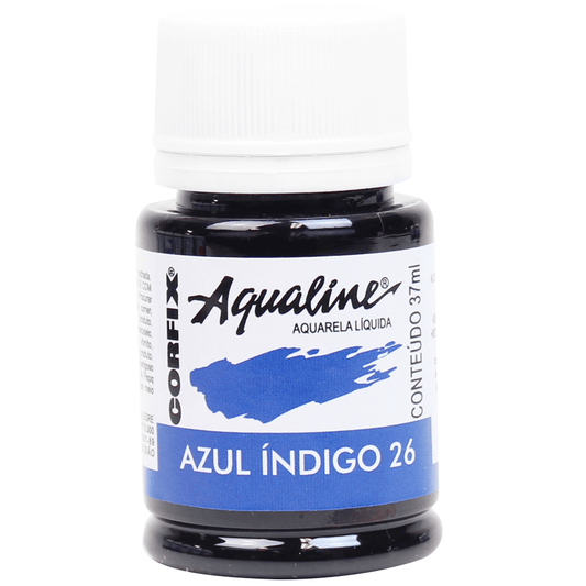 Aqualine Aquarela Líquida 26 Azul Indigo 37ml Corfix