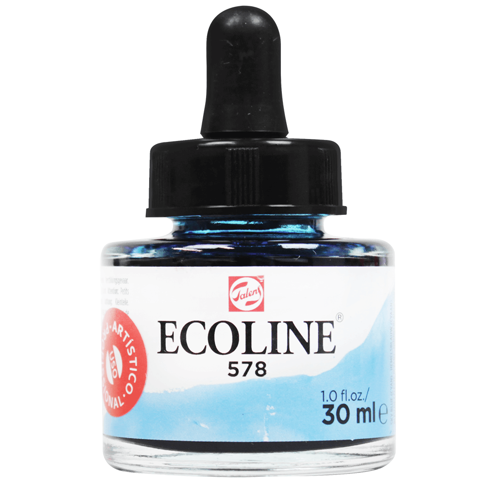 Aquarela Líquida Ecoline Talens 30ml 578 Sky Blue (Cyan)