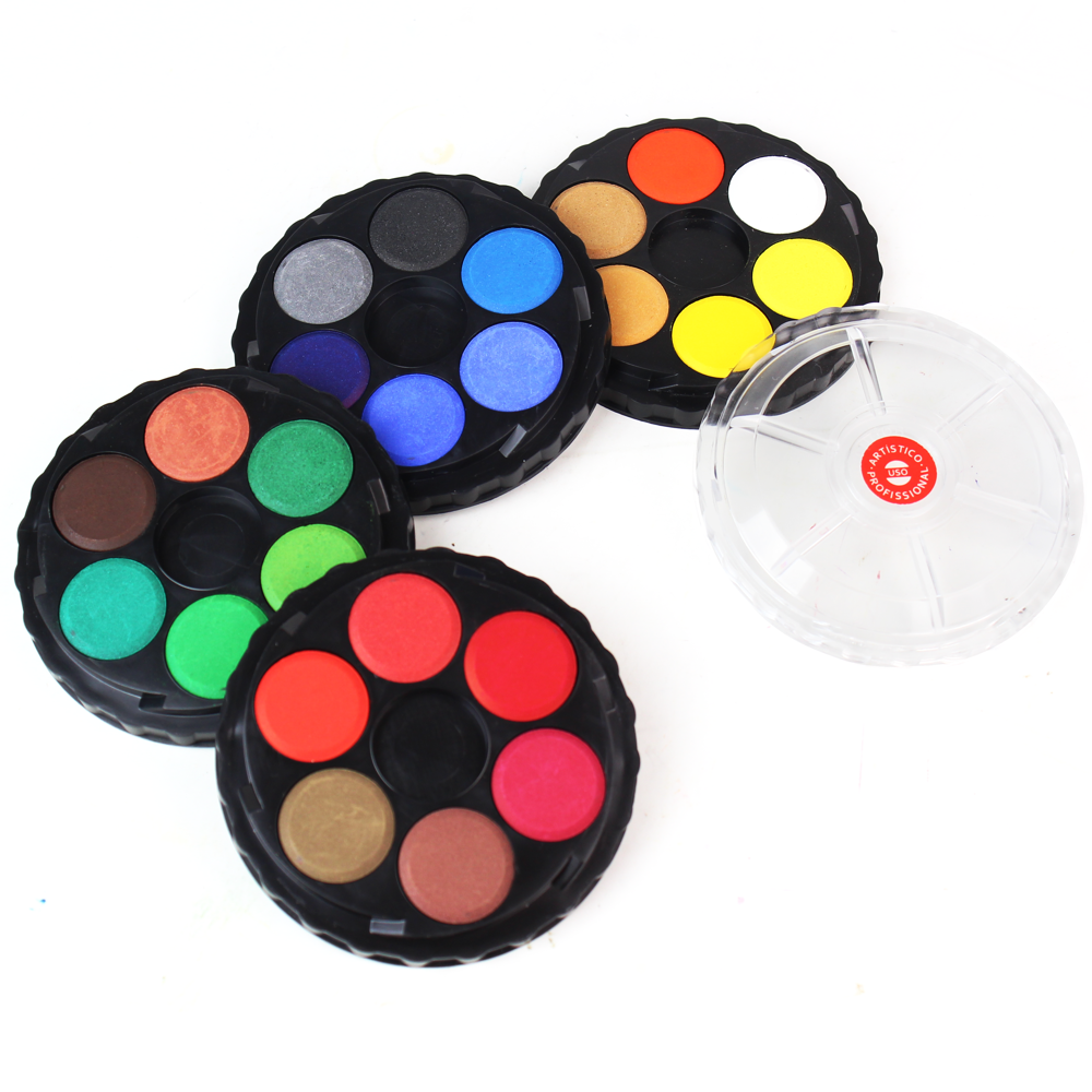 Aquarela em Pastilha Koh-I-Noor 24 Cores Fosca