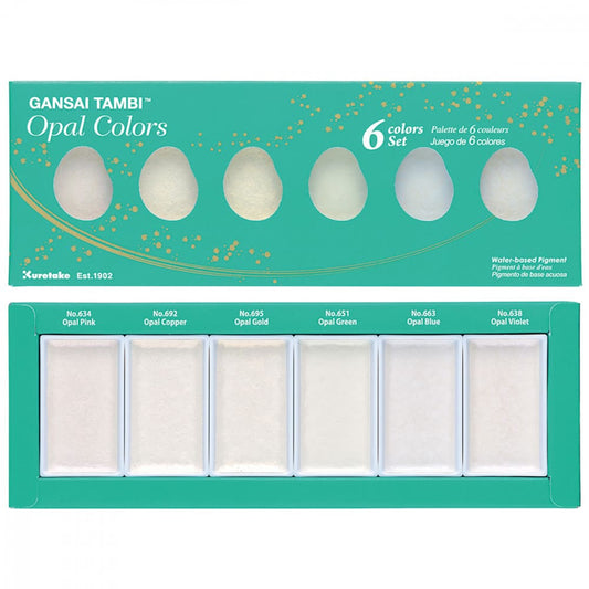 Aquarela Kuretake Gansai Tambi 06 Opal Colors