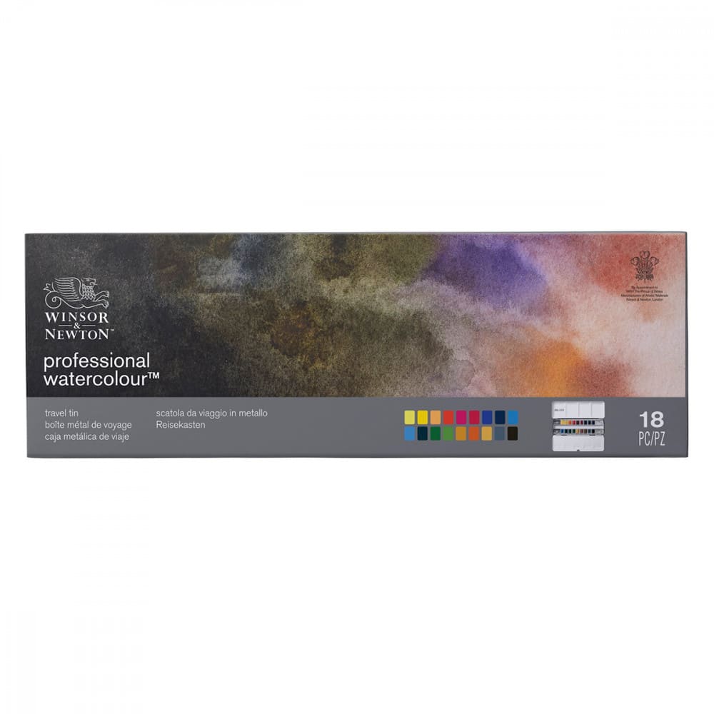 Aquarela Profissional Winsor & Newton Travel Box 18 Cores