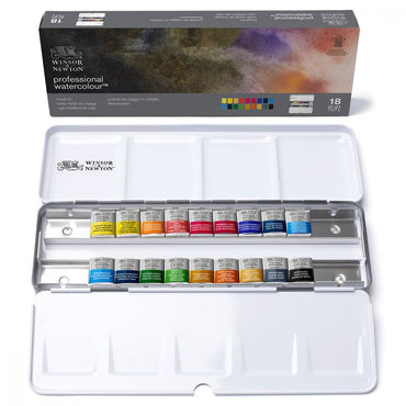 Aquarela Profissional Winsor & Newton Travel Box 18 Cores