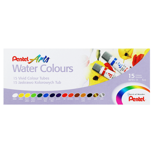 Tinta Aquarela Pentel Bisnaga 15 Cores