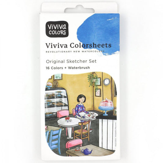 Aquarela Viviva Colorsheets Sketcher 16 Peça