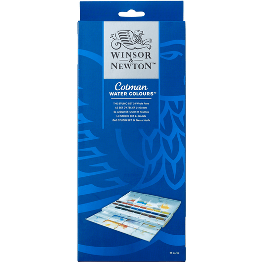 Aquarela Winsor & Newton Cotman Studio Set 24 Cores