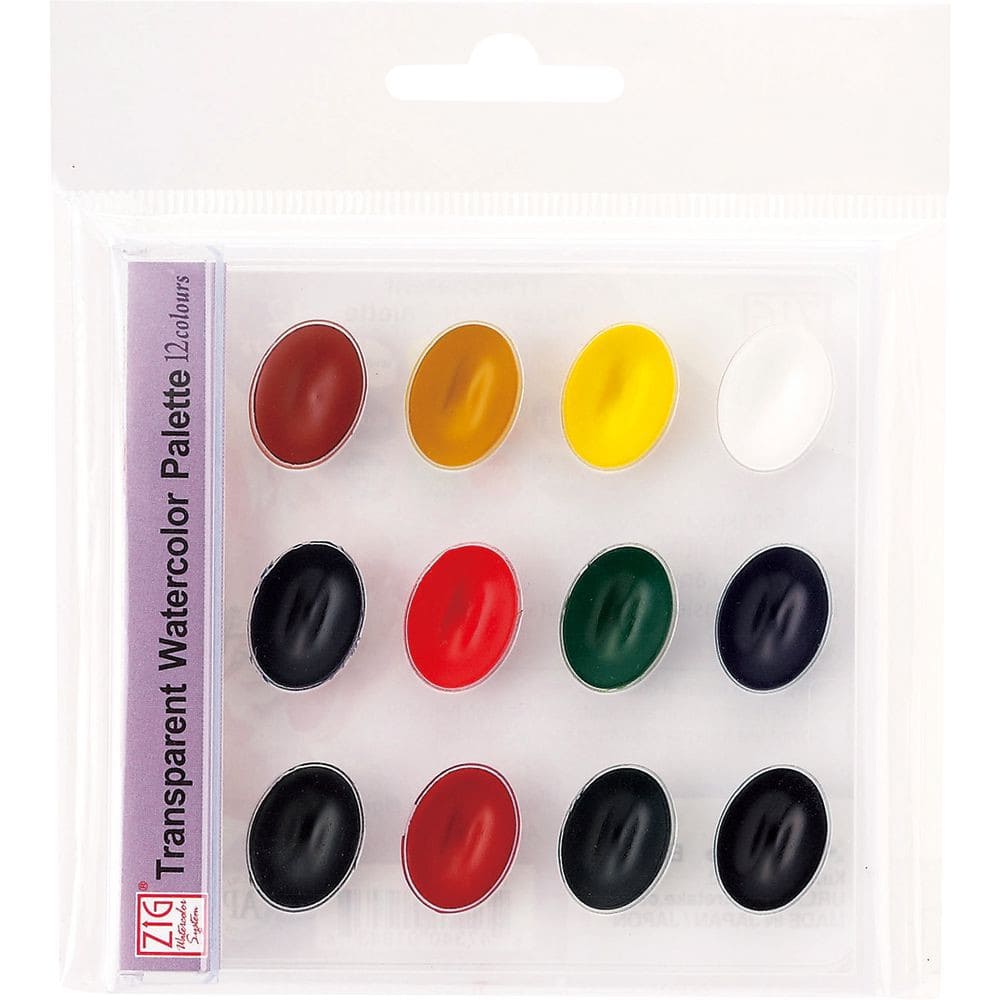 Aquarela Zig Kuretake Transparent 12 Cores