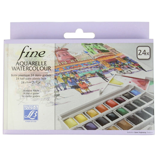 Aquarela Lefranc & Bourgeois 24 Cores