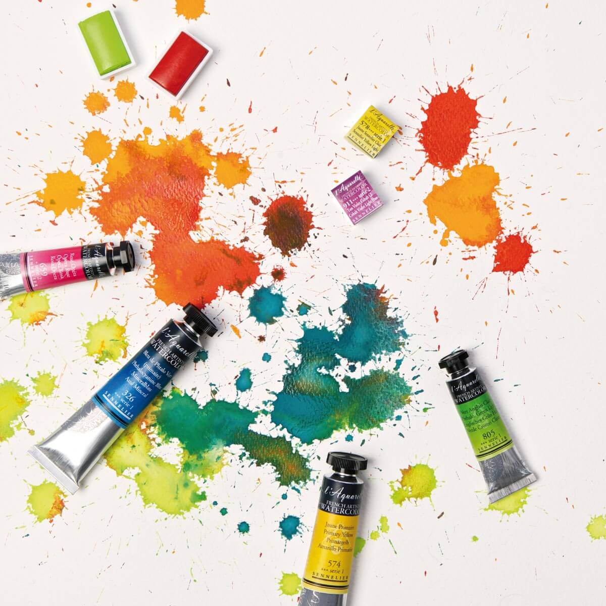 Tinta Aquarela Sennelier L'Aquarelle Extra Fine Pastilha 12 Cores
