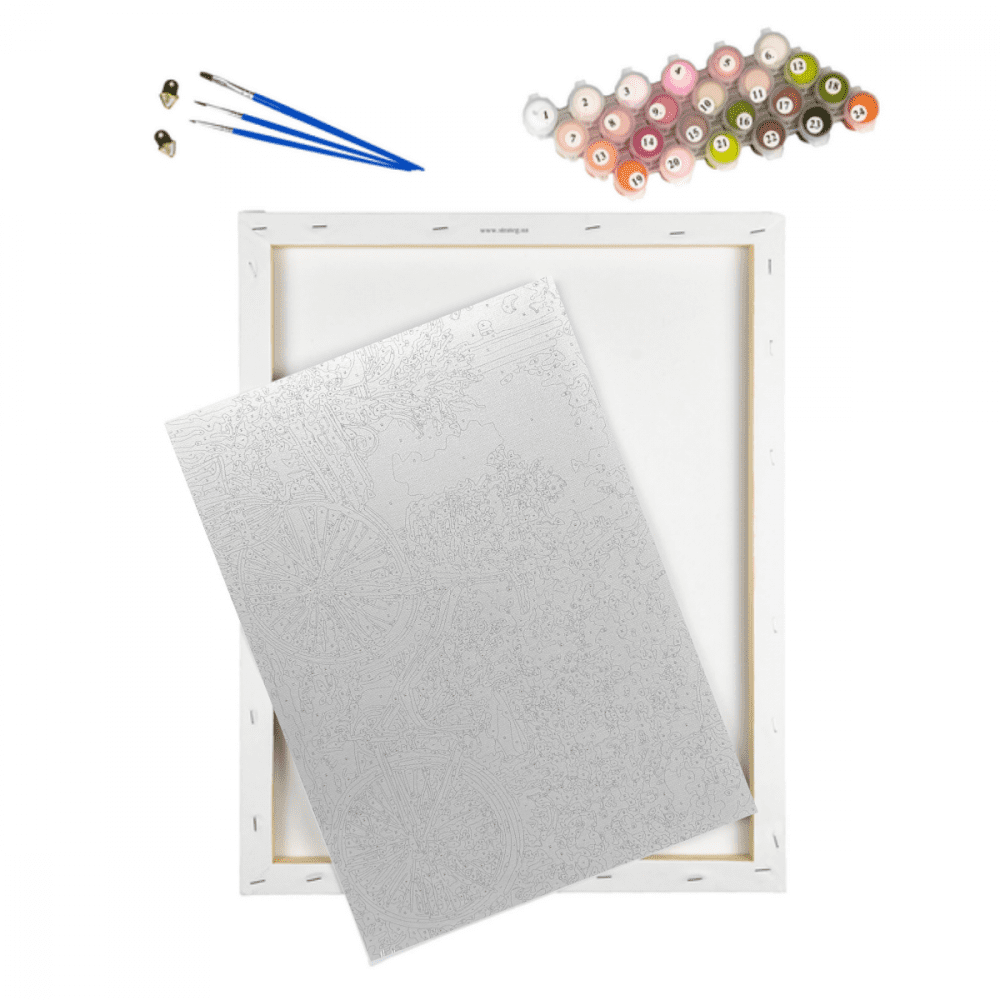 Conjunto Pintura Numerada Arte Terapia 40X50cm Grande Artista