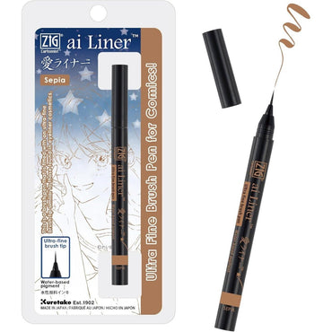 Caneta Pincel Ultra Fina Ai Liner Kuretake Sépia