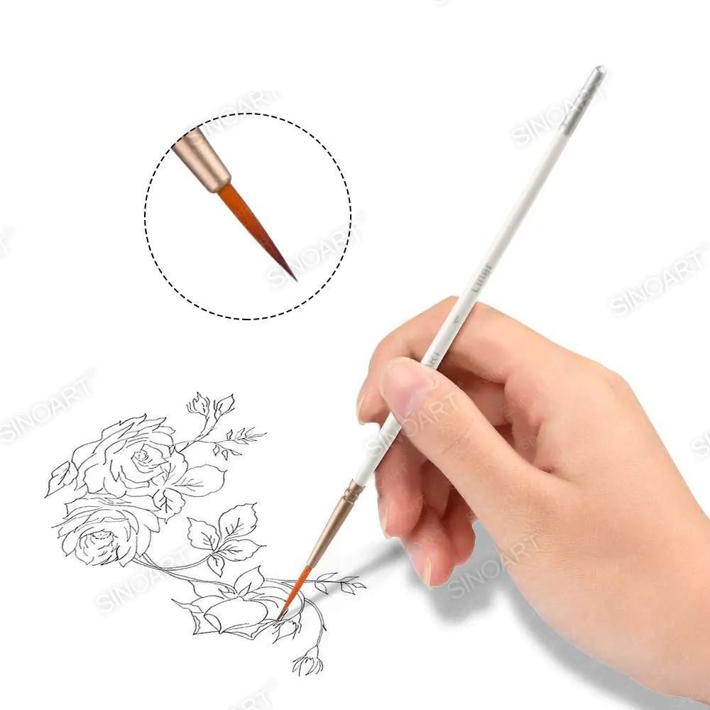 Set de Pincéis Artístico Sinoart Para Detalhes C/8 Unidades B0350