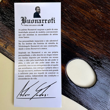 Paleta de Madeira Para Pintura Oval Buonarroti