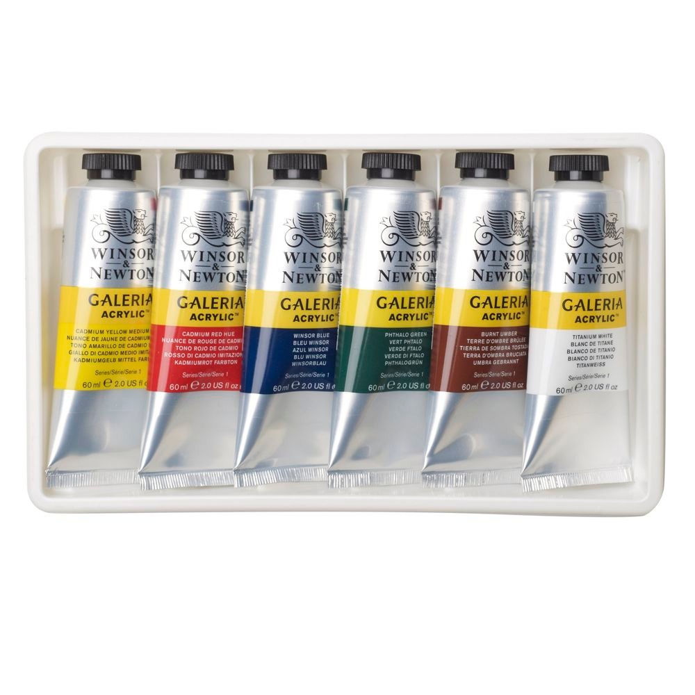 Estojo Tinta Acrílica Galeria Winsor & Newton 60ml 06 Cores