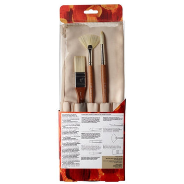 Kit Pincéis Para Óleo Winsor & Newton Profissional Sintéticos C/8 E Porta Pincel