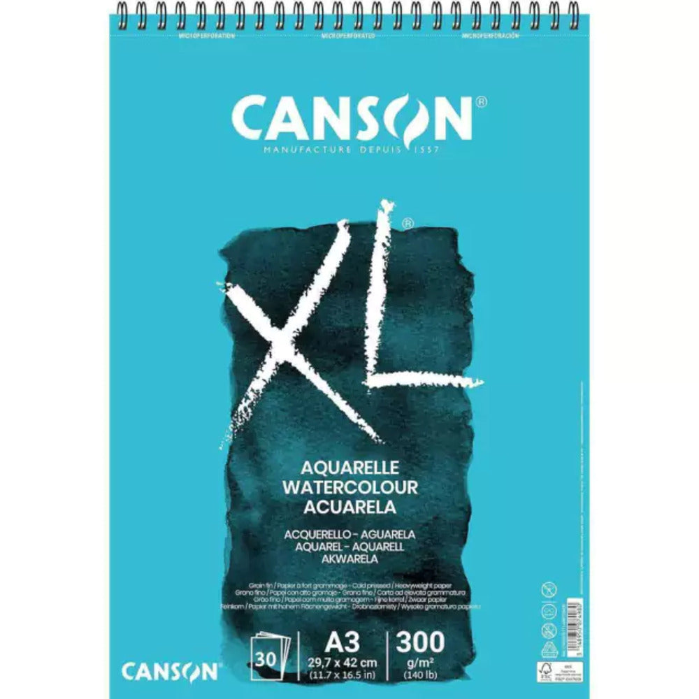 Bloco de Papel Canson XL Aquarelle 300g/m² A3