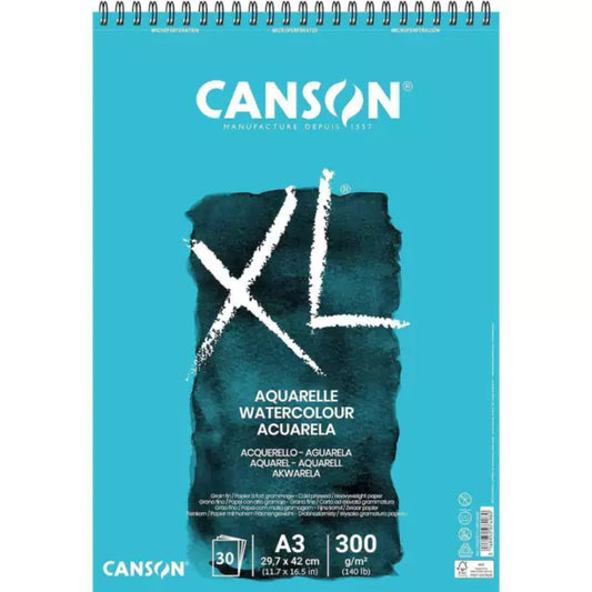 Bloco de Papel Canson XL Aquarelle 300g/m² A3